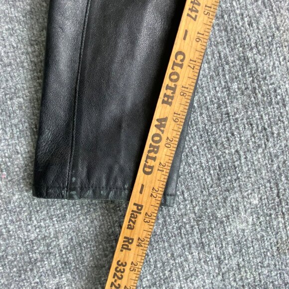 Pelle Studio By Wilsons Leather Jacket Womens Black XL Button Mid Long Classic - Picture 12 of 16